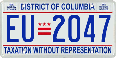 DC license plate EU2047