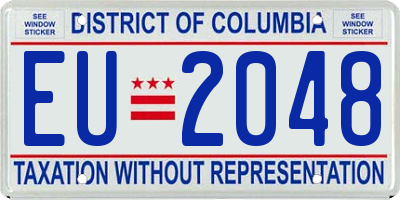 DC license plate EU2048