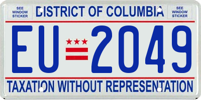 DC license plate EU2049
