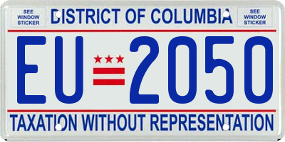 DC license plate EU2050
