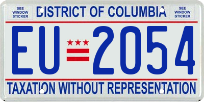 DC license plate EU2054