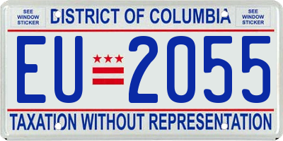 DC license plate EU2055