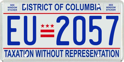 DC license plate EU2057
