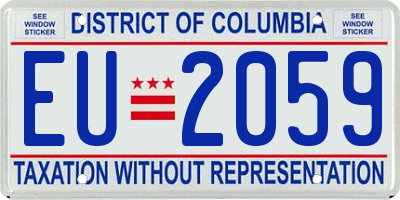 DC license plate EU2059