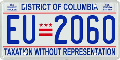 DC license plate EU2060