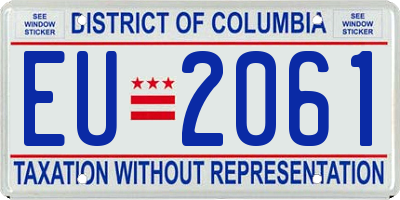 DC license plate EU2061
