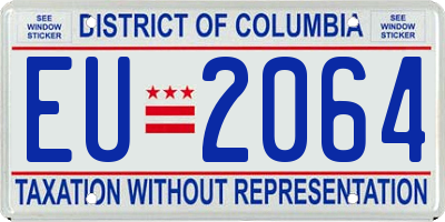 DC license plate EU2064