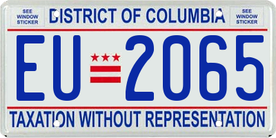 DC license plate EU2065