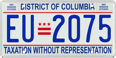 DC license plate EU2075