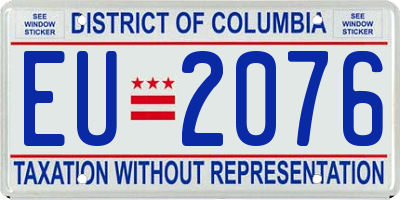 DC license plate EU2076