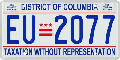 DC license plate EU2077