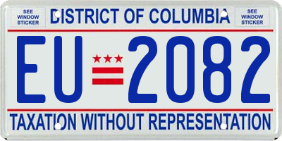 DC license plate EU2082