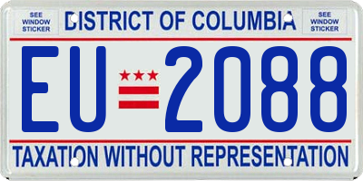 DC license plate EU2088