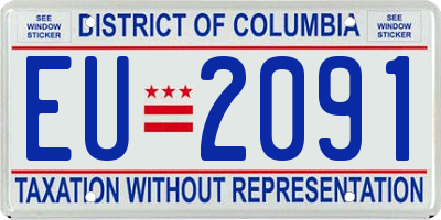 DC license plate EU2091