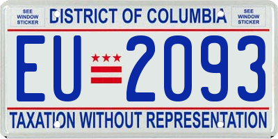 DC license plate EU2093
