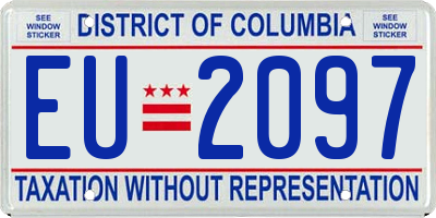 DC license plate EU2097