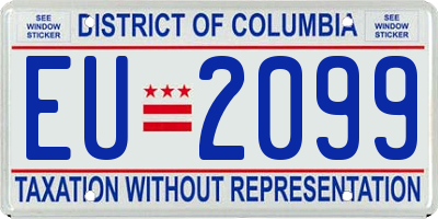 DC license plate EU2099