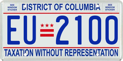 DC license plate EU2100
