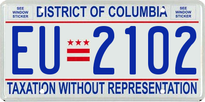 DC license plate EU2102