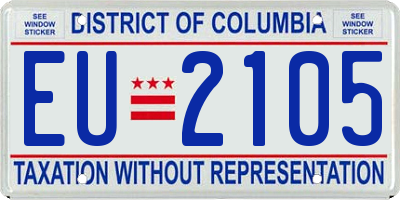 DC license plate EU2105