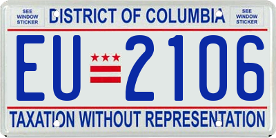 DC license plate EU2106
