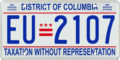 DC license plate EU2107