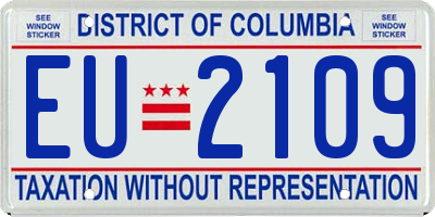 DC license plate EU2109