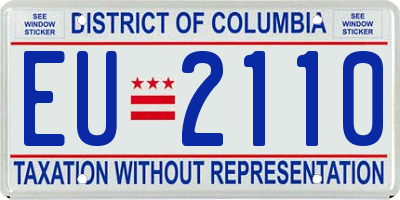 DC license plate EU2110