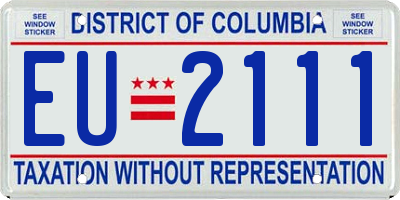 DC license plate EU2111