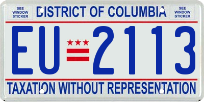 DC license plate EU2113