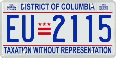 DC license plate EU2115
