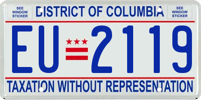 DC license plate EU2119