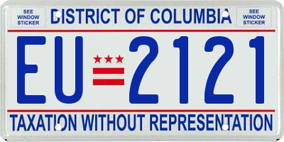DC license plate EU2121
