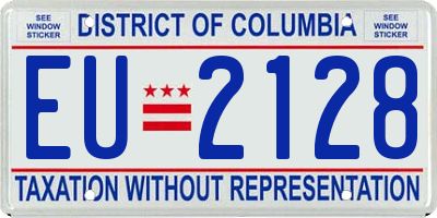 DC license plate EU2128