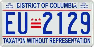 DC license plate EU2129