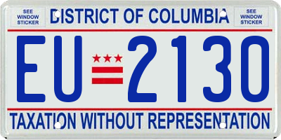 DC license plate EU2130