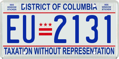 DC license plate EU2131