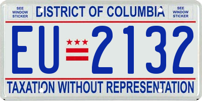 DC license plate EU2132