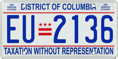 DC license plate EU2136