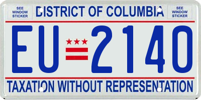 DC license plate EU2140
