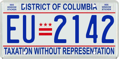 DC license plate EU2142