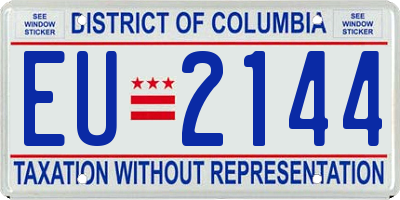 DC license plate EU2144