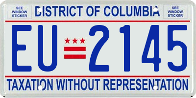 DC license plate EU2145
