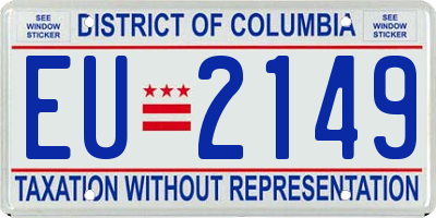 DC license plate EU2149