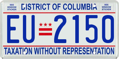DC license plate EU2150
