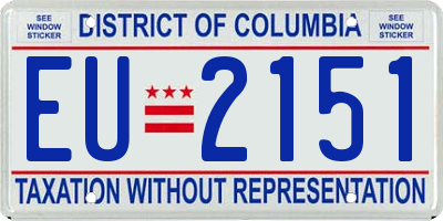 DC license plate EU2151