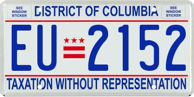 DC license plate EU2152