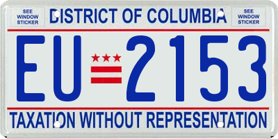 DC license plate EU2153