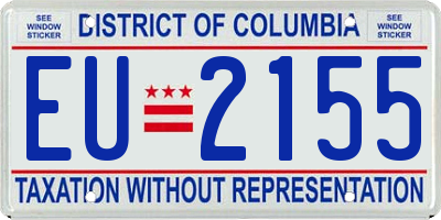 DC license plate EU2155