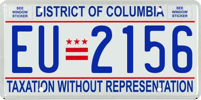 DC license plate EU2156
